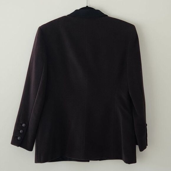 Louis Feraud Brown Cashmere Angora Blend Single Breasted Blazer Jacket 12 - Picture 3 of 12